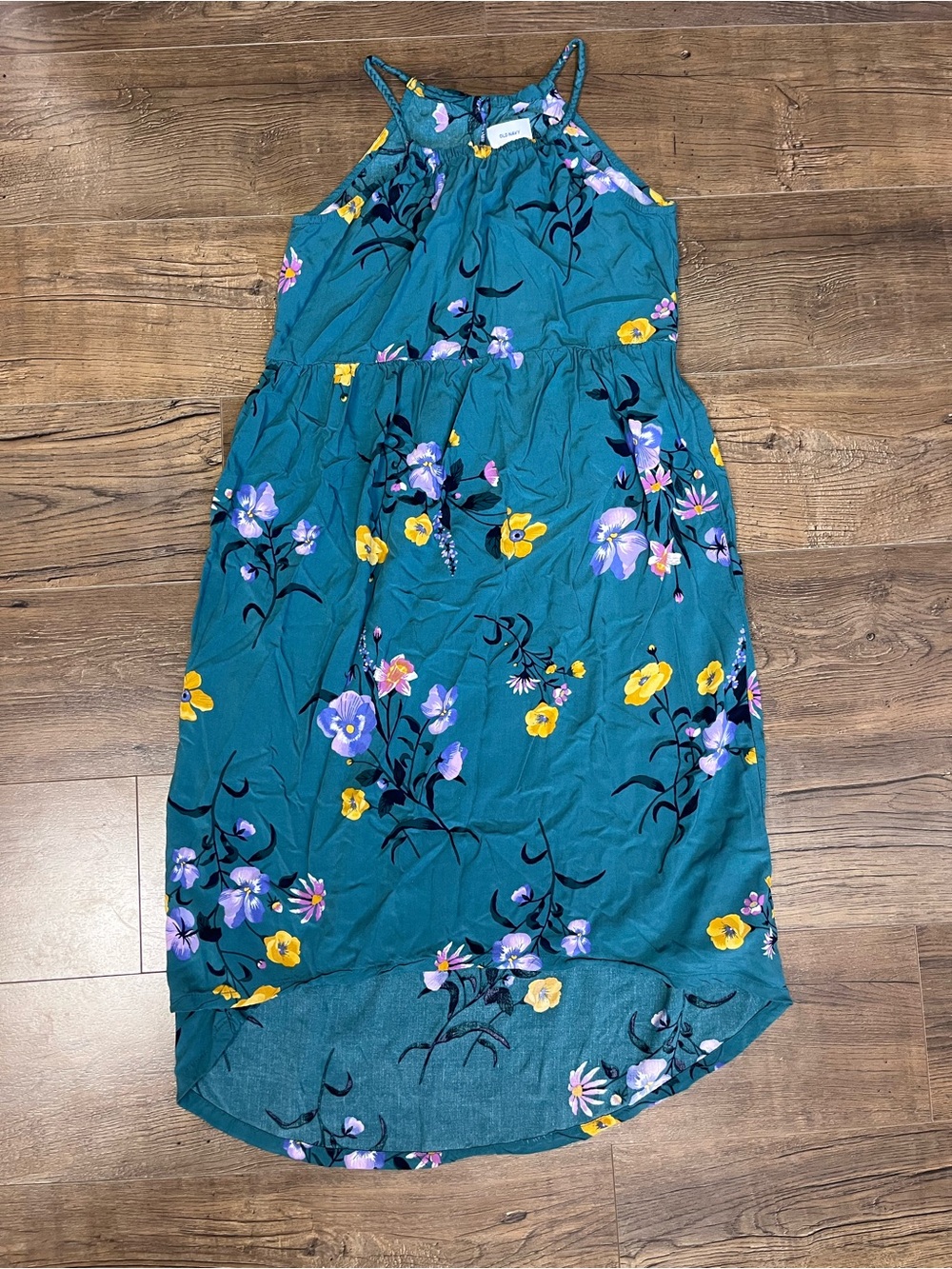 Old Navy Girls Teal Floral High-Low Dress